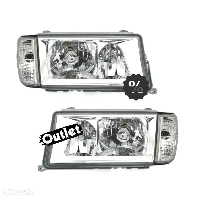 R145660C1 FAROL ESQ MERCEDES 190 W201 82-93 FUNDO CROMADO - 1
