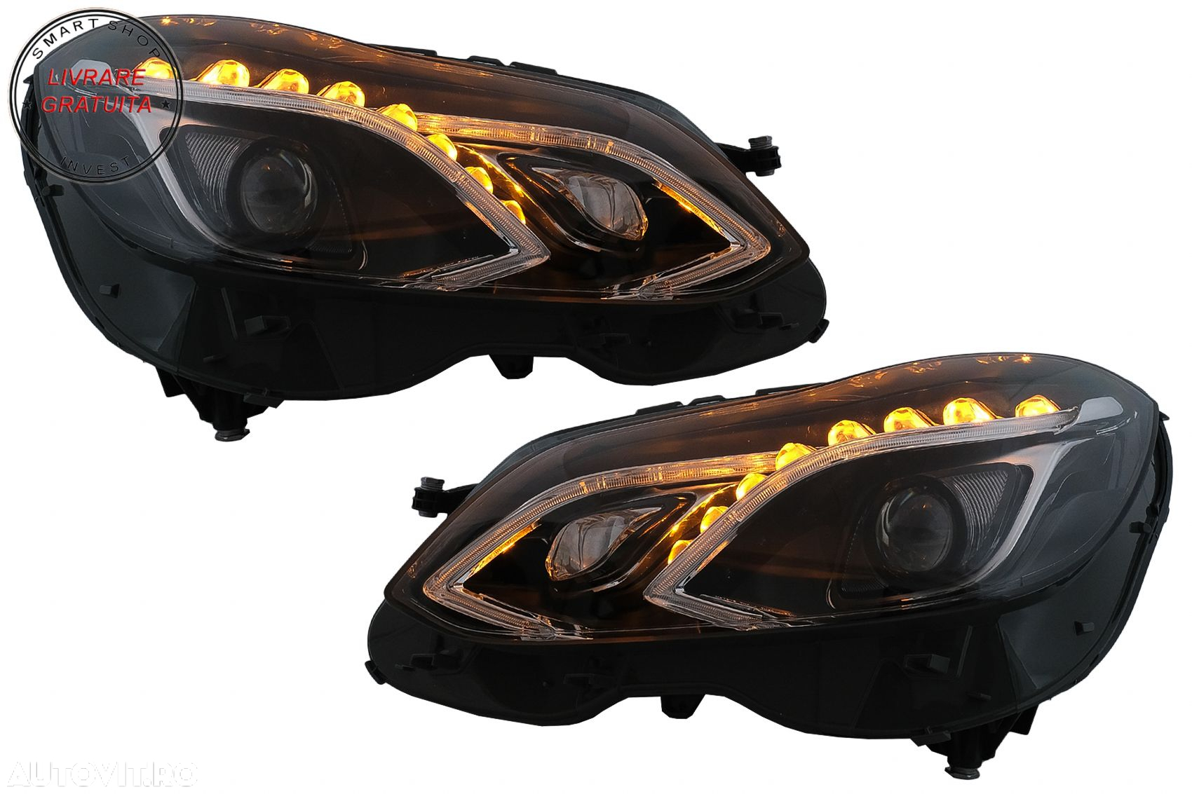 Faruri LED Mercedes E-Class W212 (2009-2012) Facelift Design- livrare gratuita - 9