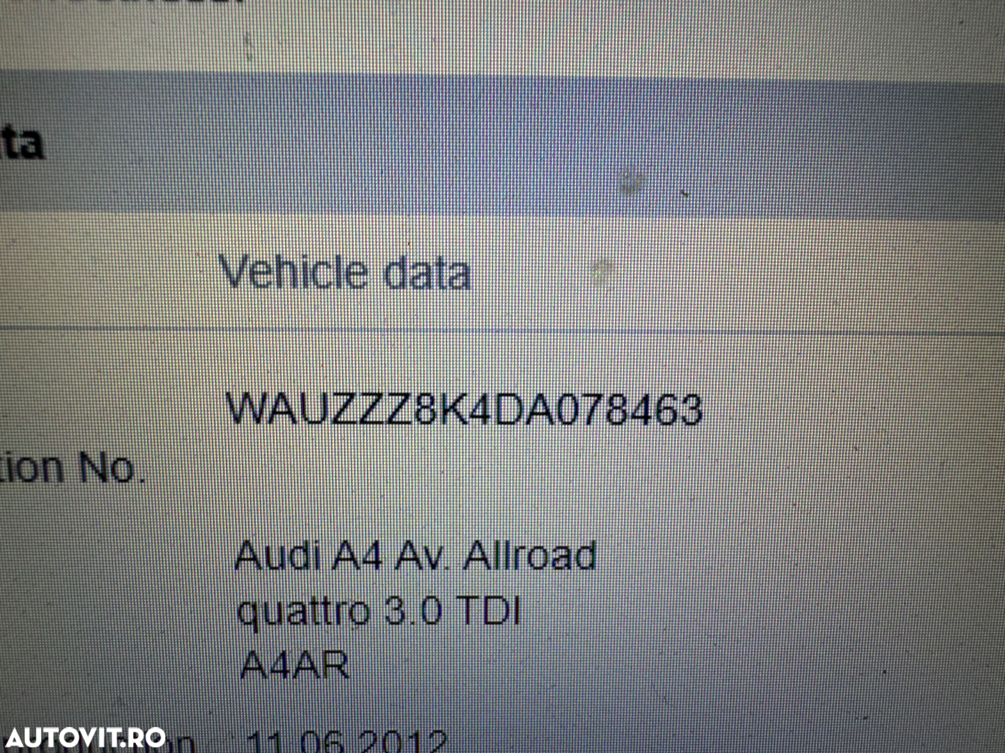 Dezmembre Audi A4 Allroad 2013 - 172.000 km - 12