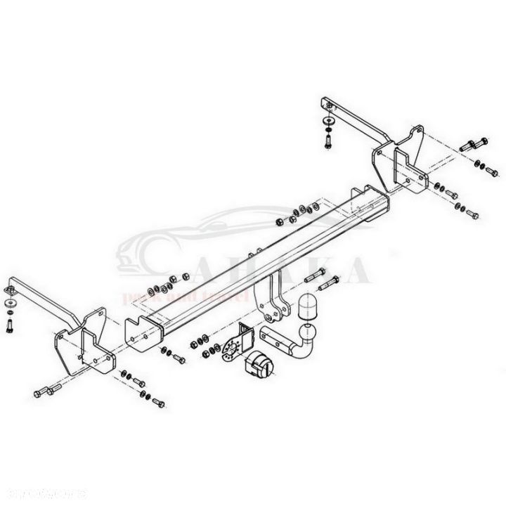 Hak Holowniczy Odkręcany Do Fiat Doblo Cng 2010-2015 - 3