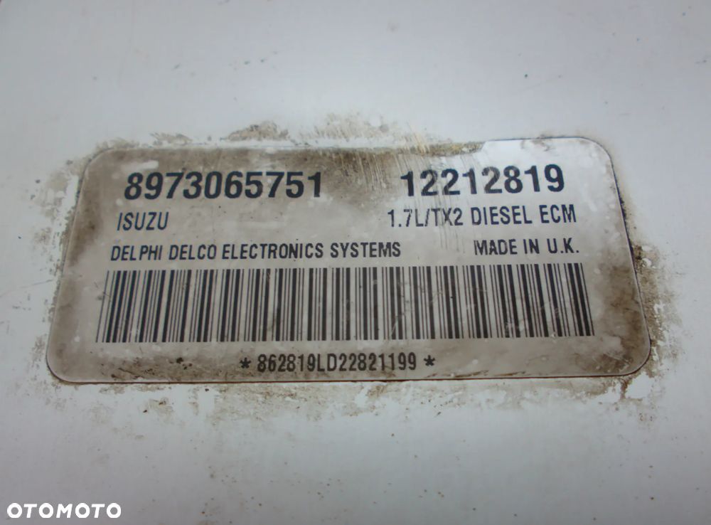 Sterownik komputer silnika Isuzu Delphi 8973065751 12212819 - 2