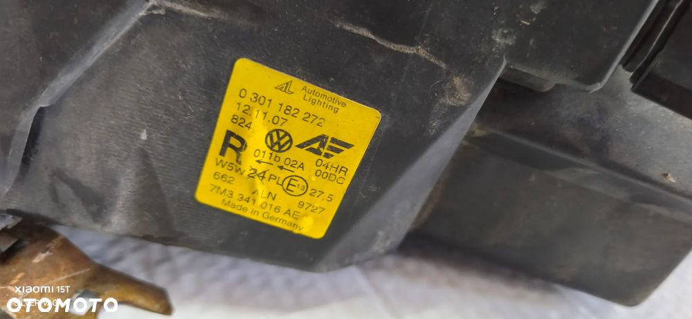 Lampy przednie kompletne VW Sharan Xenon Lewa Prawa przód Alhambra przetwornica ksenon - 7