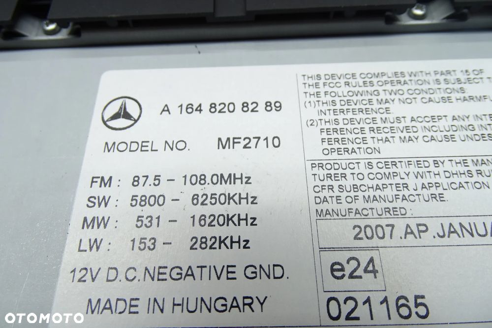 Mercedes ML W164 Radio Nawigacja 1648208289 - 3