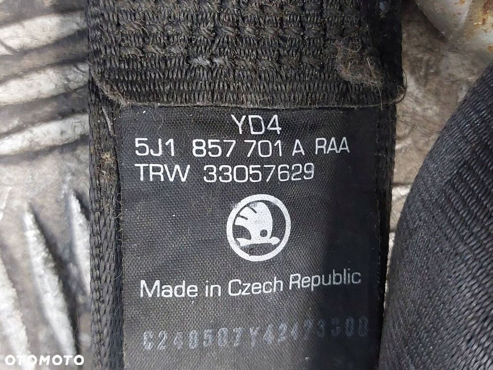 ZESTAW AIRBAG PODUSZKA PASAŻERA MODUŁ PASY SKODA ROOMSTER I 5J1880202A - 4
