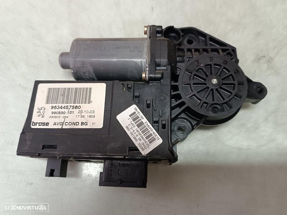 MOTOR ELEVADOR DE VIDRO FRONTAL ESQUERDO PEUGEOT 307 2004 -9634457580 - 3
