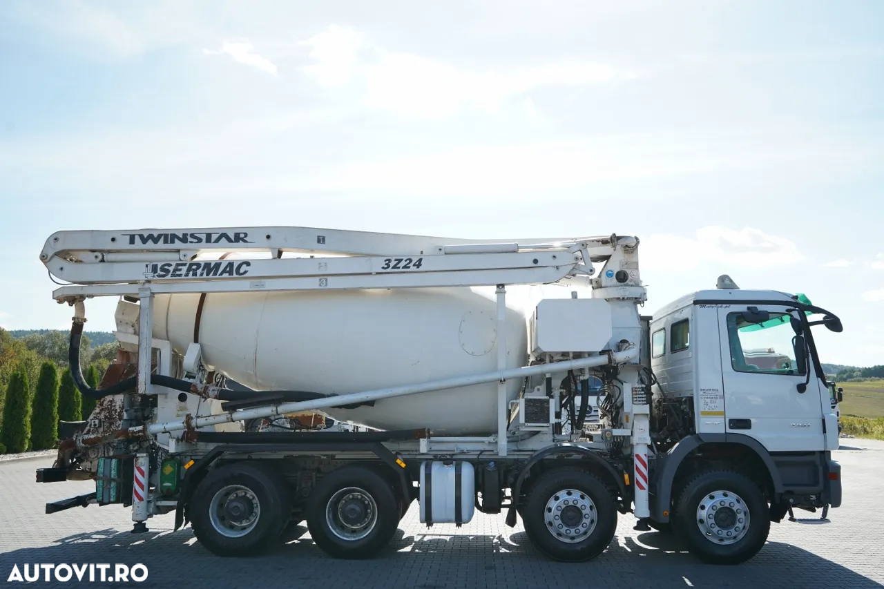 Mercedes-Benz ACTROS 3241 / BETONIER / 8X4 / BETONIERĂ + POMPĂ SERMAC 3Z24 / JANTE DIN ALIAJ - 8