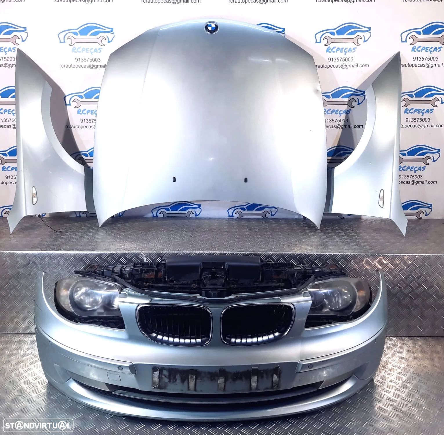 FRENTE COMPLETA BMW SERIE 1 E87 E81 LCI CAPOT PARACHOQUES SENSORES GUARDA-LAMAS OTICAS RADIADOR VENTILADOR FRENTE FIBRA REFORÇO - 1