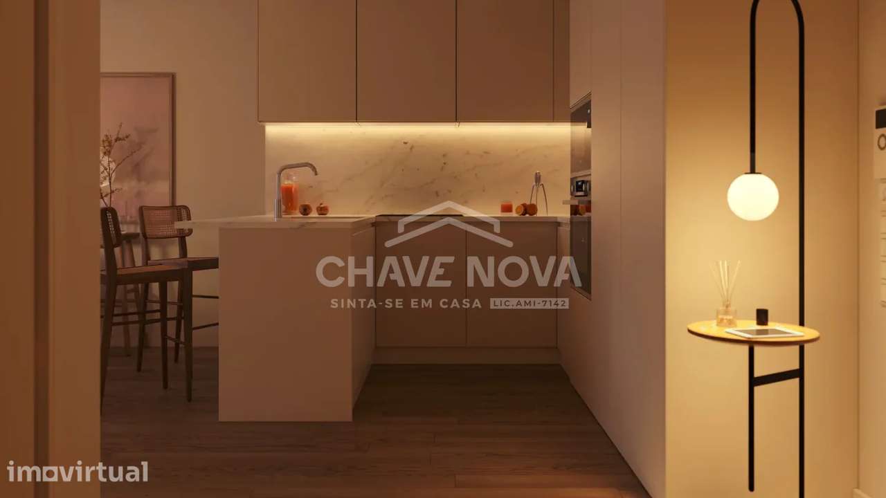 T2 Novo c/ Lugar de Garagem em Mafamude (Cento de Gaia) - Grande imagem: 5/28