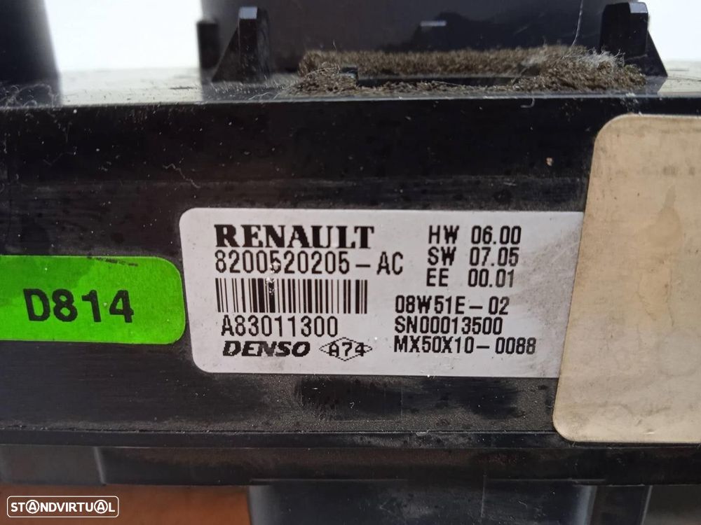 COMANDO CLIMATIZADOR RENAULT KANGOO / GRAND KANGOO 2009 -8200520205 - 1