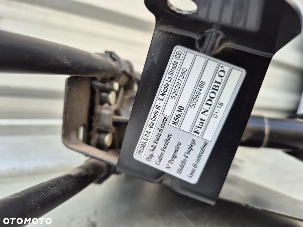 Podnośnik winda uchwyt koła zapasowego Fiat Doblo II 520287360 - 5