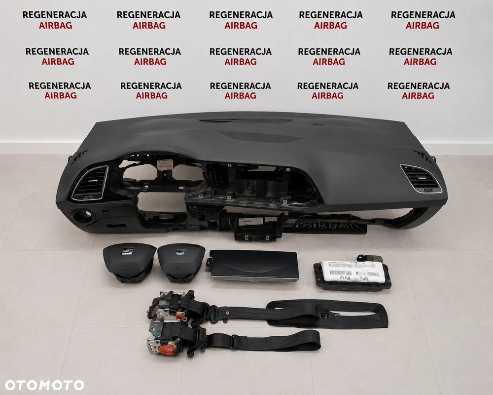 Seat LEON 3 III Deska Konsola Kokpit Airbag Pasy Zestaw