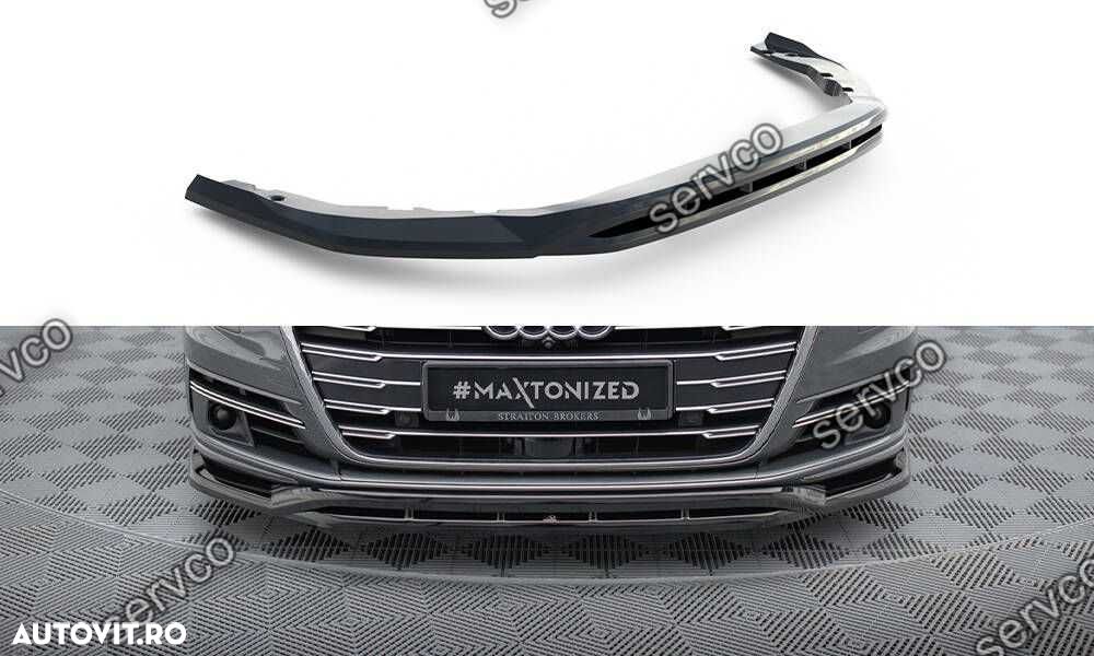Prelungire splitter bara fata Audi A8 D5 2017-2021 v1 - Maxton Design - 1