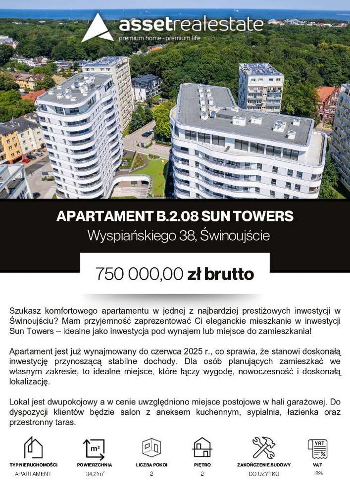 Świnoujście | Sun Towers B.2.08