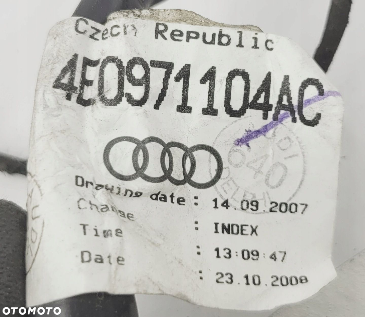 AUDI A8 D3 LIFT WIĄZKA ZDERZAKA TYŁ ASYSTENT MARTWEGO POLA 4E0971104AC - 7