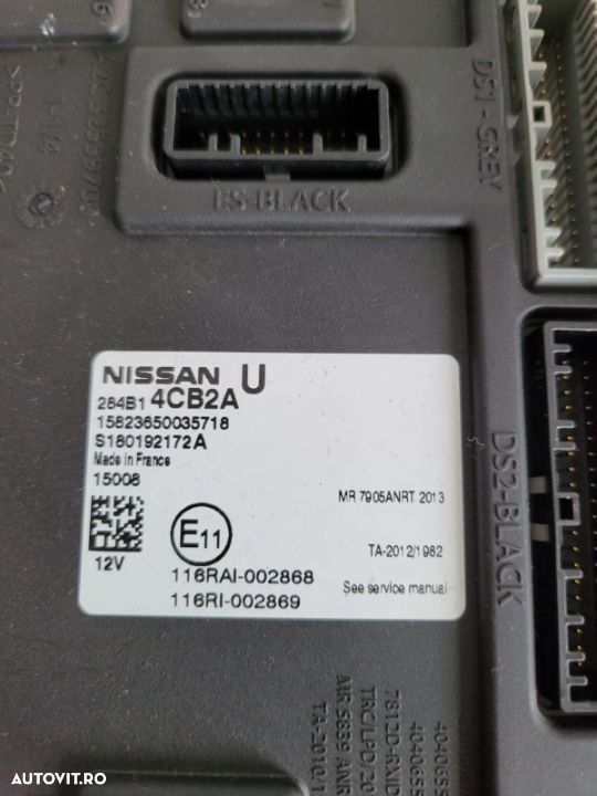 BCM Modul Confort Nissan Qashqai II J11 An 2013-2018 Cod 284B1 4CB2A - 4