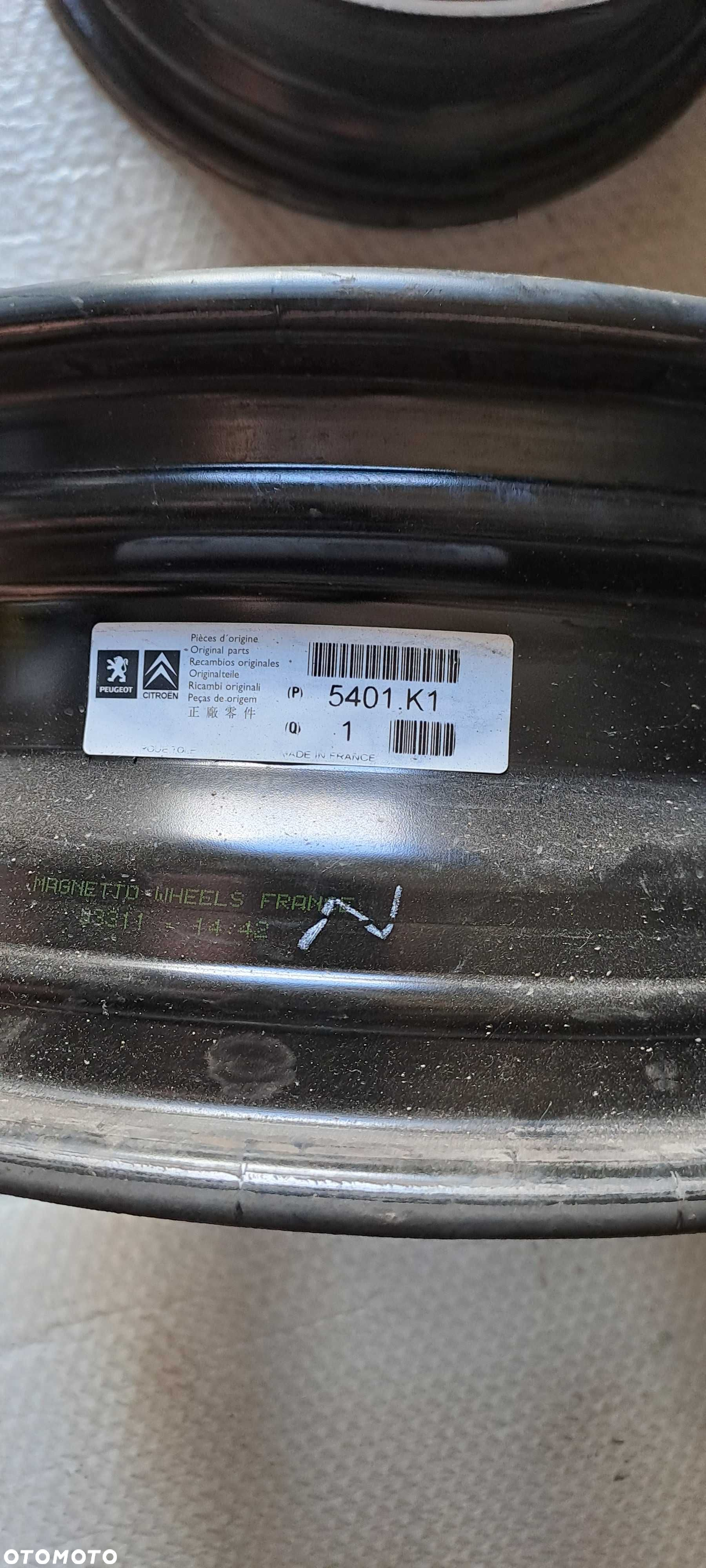 Citroen Peugeot 5401.K1 ORG. Felgi 5,5J / 14" / 4x108 / ET24 / 4 szt - 6