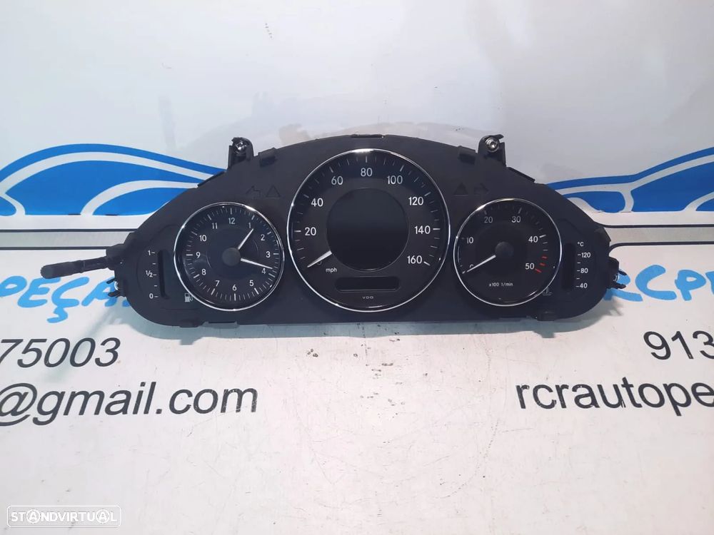 QUADRANTE MOSTRADORES MERCEDES BENZ CLASS CLS C219 W219 A2195403811 2195403811 PAINEL INSTRUMENTOS MPH KM - 5
