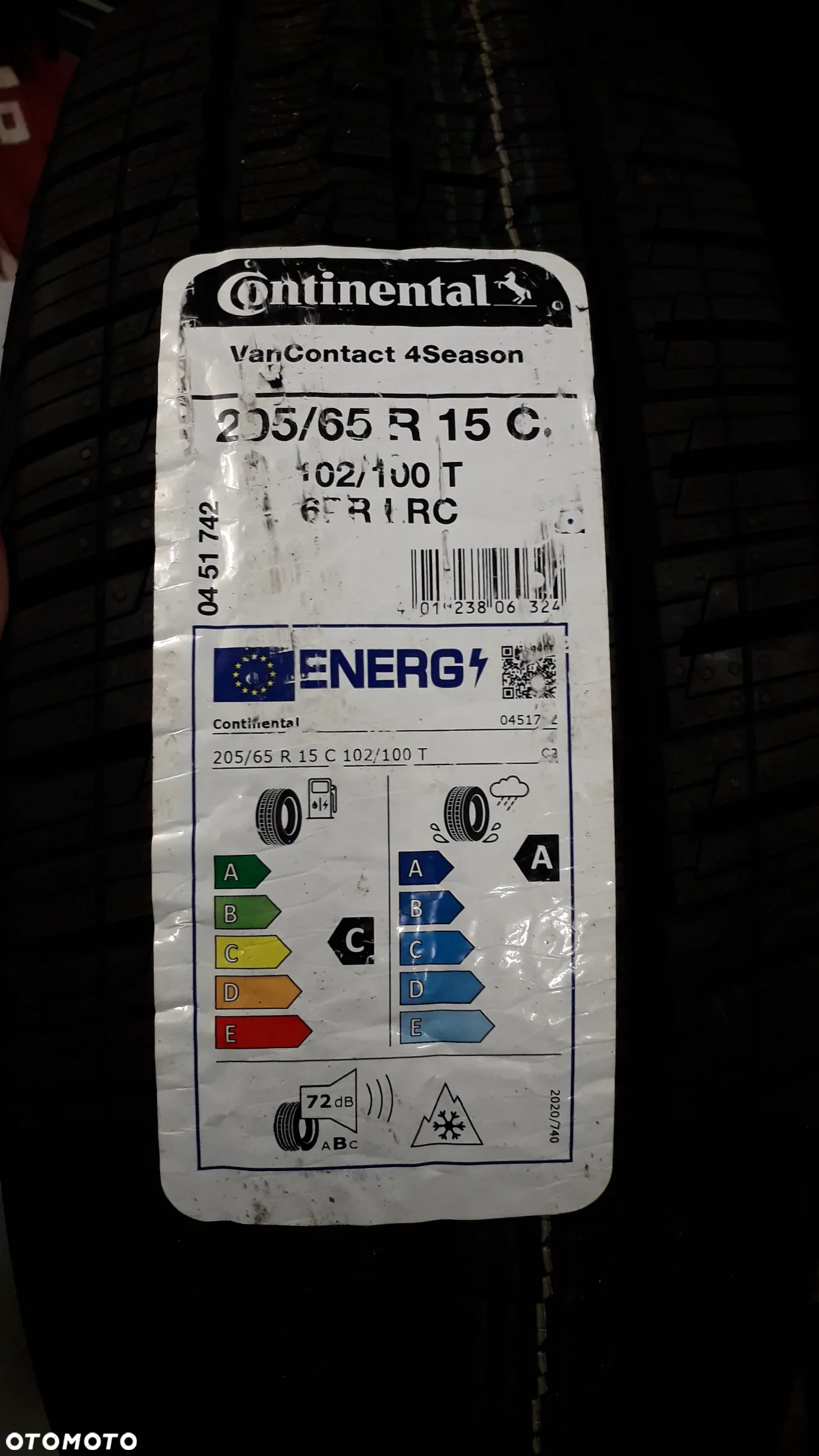 Opona wielosezonowa całoroczna   205/65/15C 205/65R15C Conti Vanco Contact 4seasons nowa igła - 2
