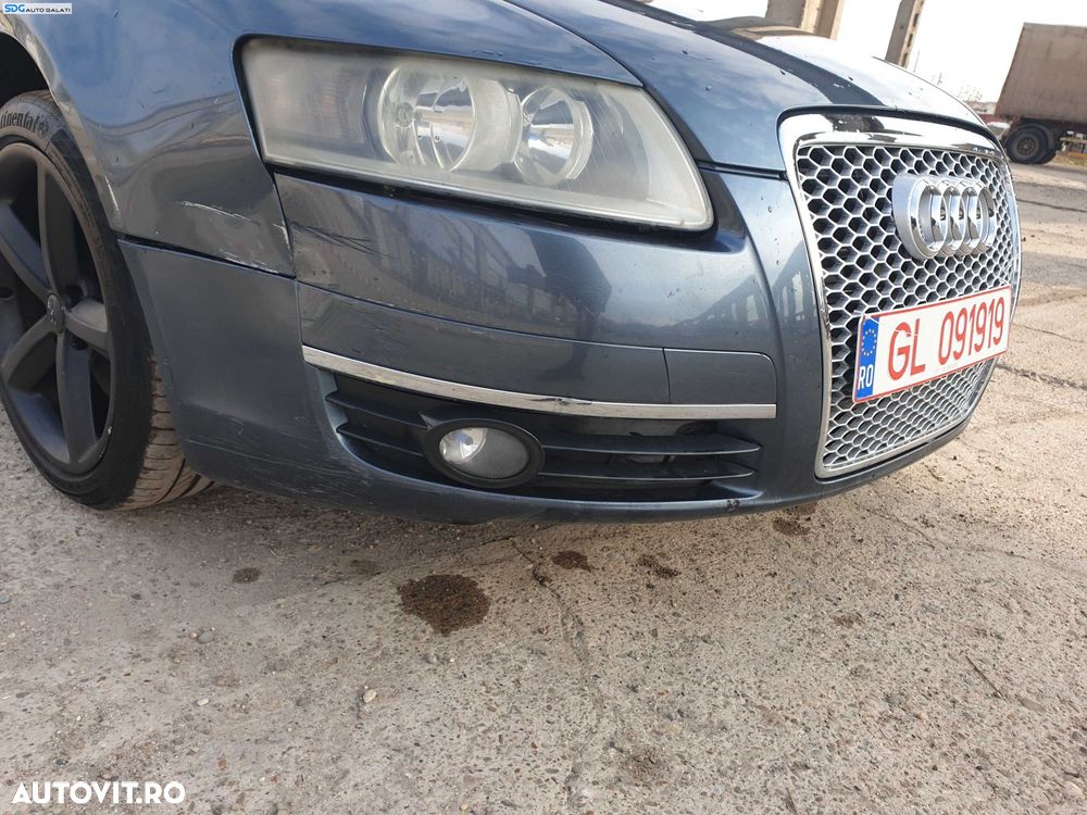 Bara Spoiler Fata Completa cu Grila si Emblema cu Defect Audi A6 C6 NFL Non Facelift 2004 - 2008 Culoare LZ7R [K1890] [K1891] [K1892] [K1893] [K1894] [K1895] - 6