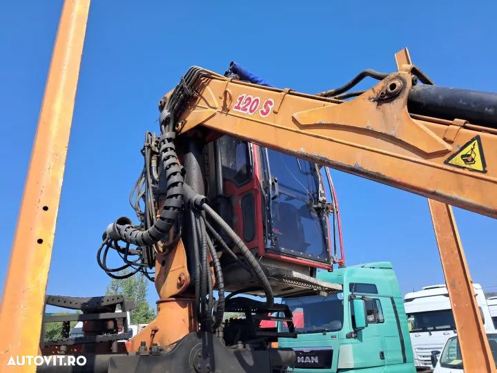 Mercedes-Benz arocs 578cp 8x4 cu macara hiab loglift 120s si graifer transport lemn - 15