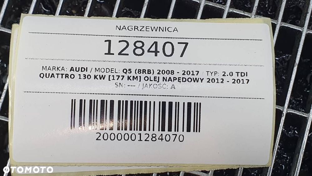 NAGRZEWNICA DMUCHAWA NAWIEWU AUDI Q5 8RB 2.0 TDI QUATTRO 177KM 8T1820005C - 9