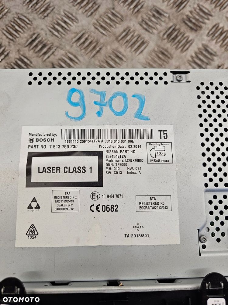 radio cd nawigacja nissan qashqai 259154et2a - 4