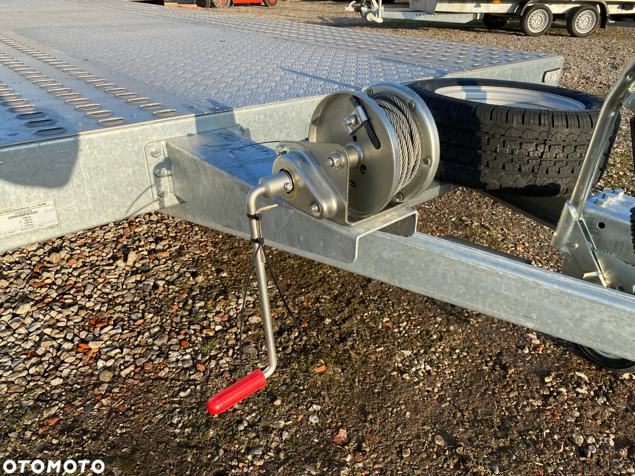 Niewiadów Mars 600X220 CM DMC 3500KG PŁASKA 2 OSIOWA DO PRZEWOZU SAMOCHODÓW I MASZYN MAŁE KOŁA 13 WZMACNIANE WYPEŁNIENIE BLACHA ALU Z KOŁEM ZAPASOWYM | RATY | LEASING | - 8