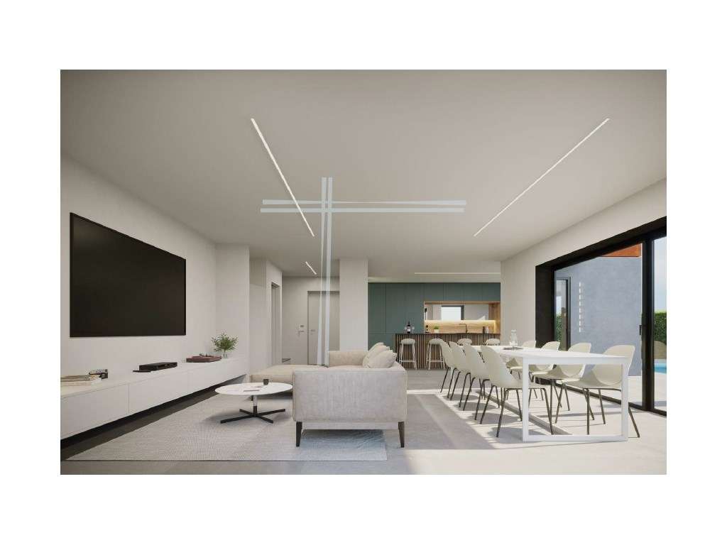 Moradia isolada T4, arquitetura contemporânea com garagem e piscina... - Grande imagem: 4/17