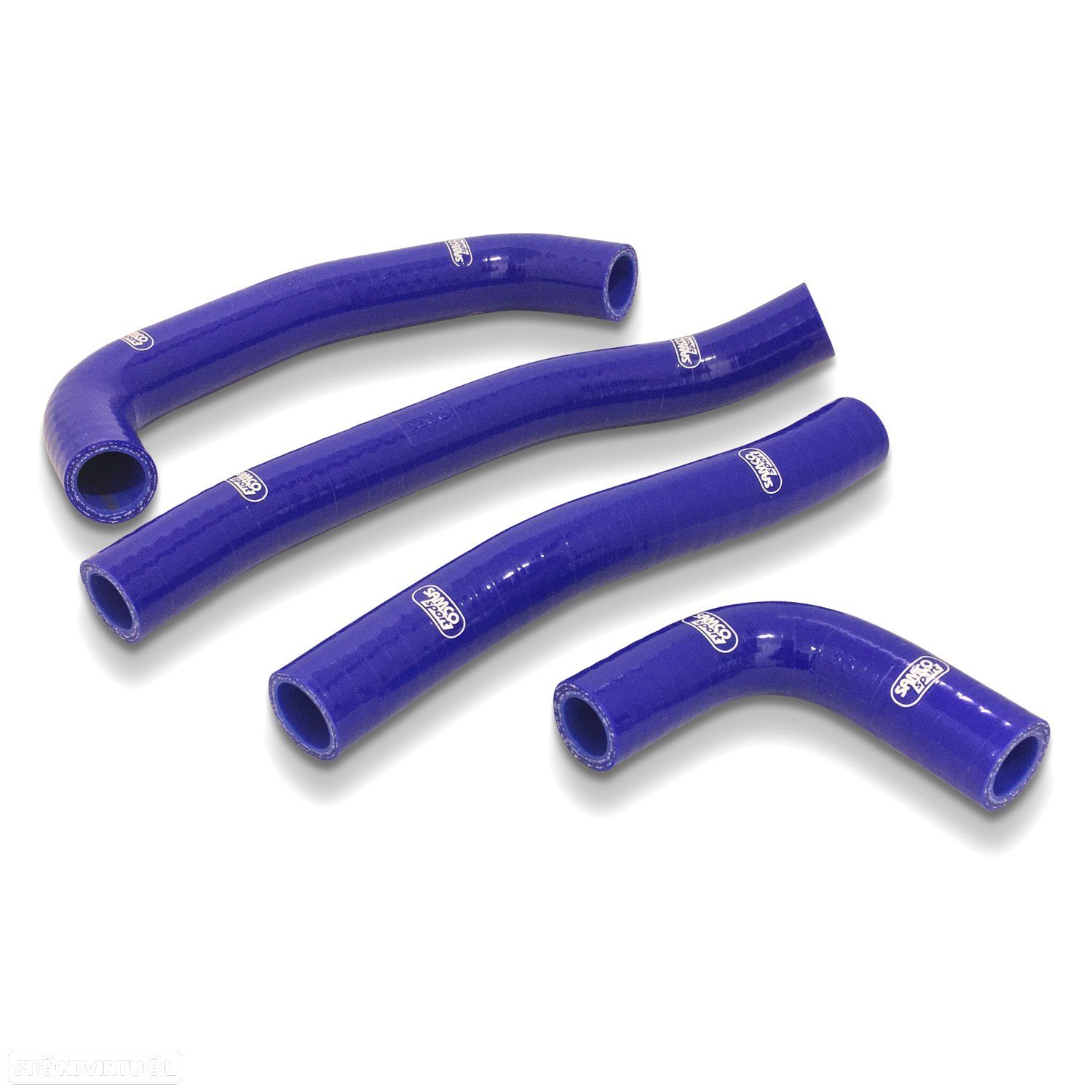 kit tubos radiador samco honda crf 450r / rx azul - 1