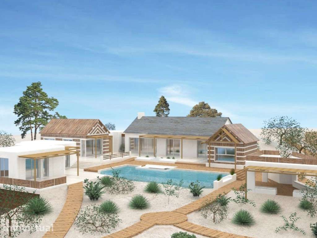 Terreno com vista mar e com projecto no Carvalhal - Grande imagem: 2/8