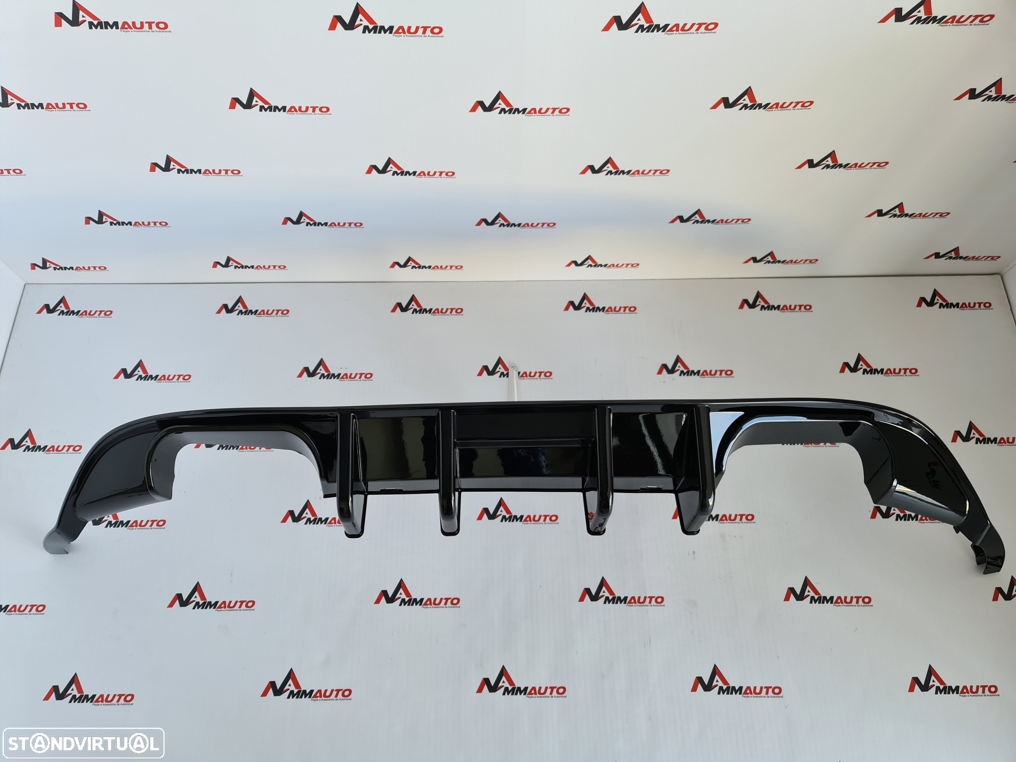 Difusor Traseiro Golf 7 Facelift Look R Preto Brilho - 1
