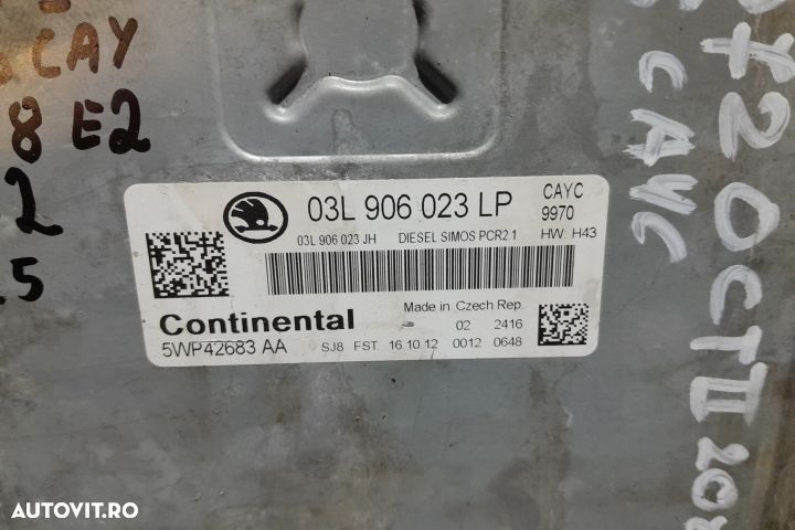 Calculator motor ECU 03L906023LP 03L906023LP Skoda Octavia 2 [facelif - 3