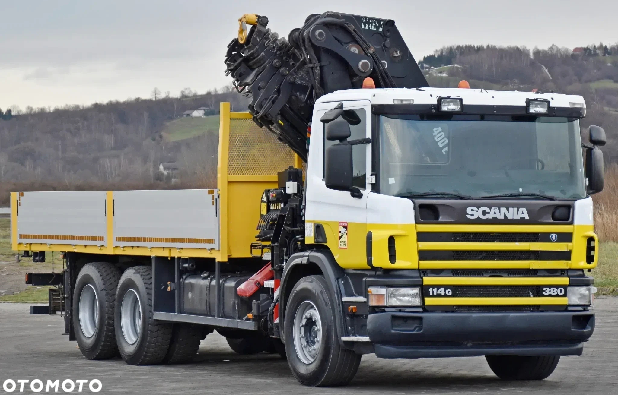 Scania 114 G 380 * SKRZYNIA 6,10 m * HIAB 400 E-6 * 6x4 - 3