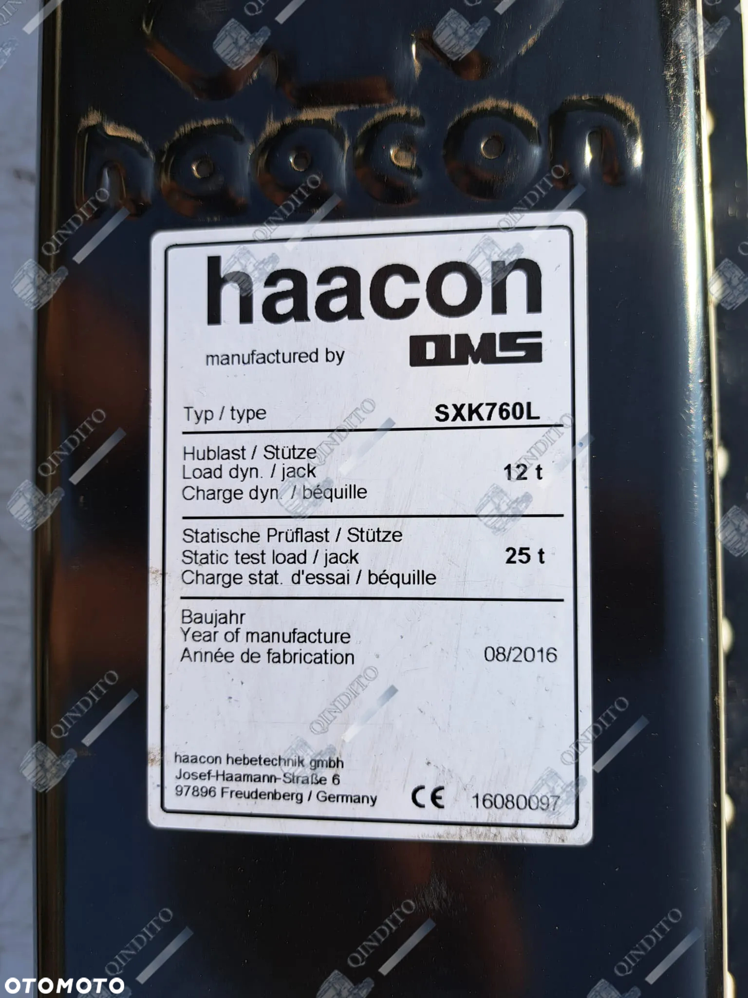 NOWA ŁAPA PODPORA STOPA NOGA NACZEPY HAACON 79CM - 2
