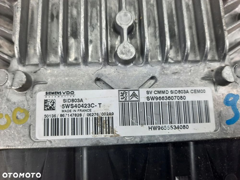 KOMPUTER SILNIKA PEUGEOT 407 2.0 HDI 9655534080 - 2