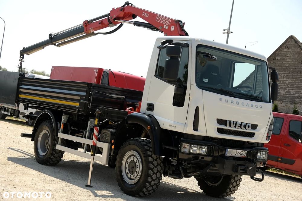 Iveco EUROCARGO 4x4 110E22 WYWROTKA 3-STRONNA+HDS FASSI F80*EURO 5 * IDEALNY STAN! - 37
