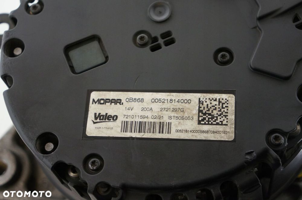 ALTERNATOR SILNIKA FIAT 500 PANDA III YPSILON 1,0 HYBRID MILD 00521814000 - 7