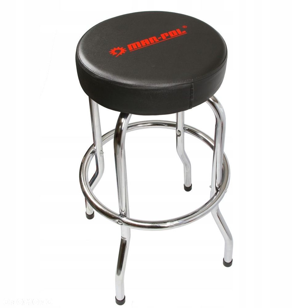 TABORET OBROTOWY STOŁEK WARSZTATOWY BAROWY KUCHENNY KRZESŁO FRYZJERSKIE - 2