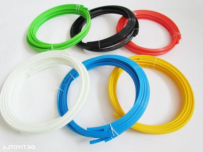 Inele plastic Protectie de jante aliaj albastre,rosi,negru,verde fosforescent - 3