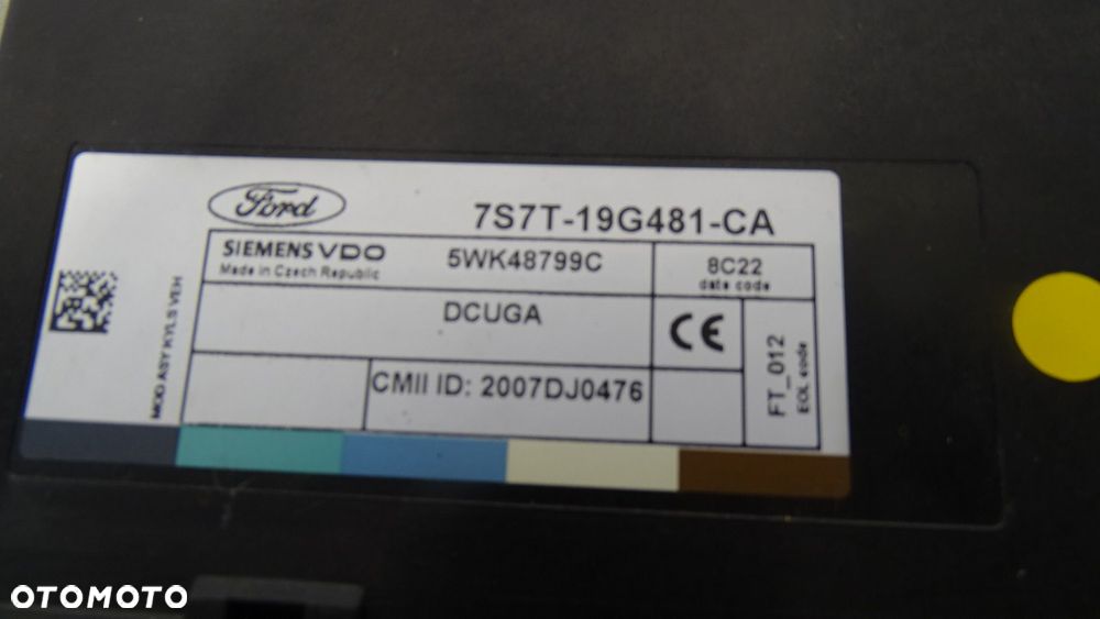 MODUŁ KOMFORTU FORD MONDEO MK4 1.6 7S7T-19G481-CA - 2
