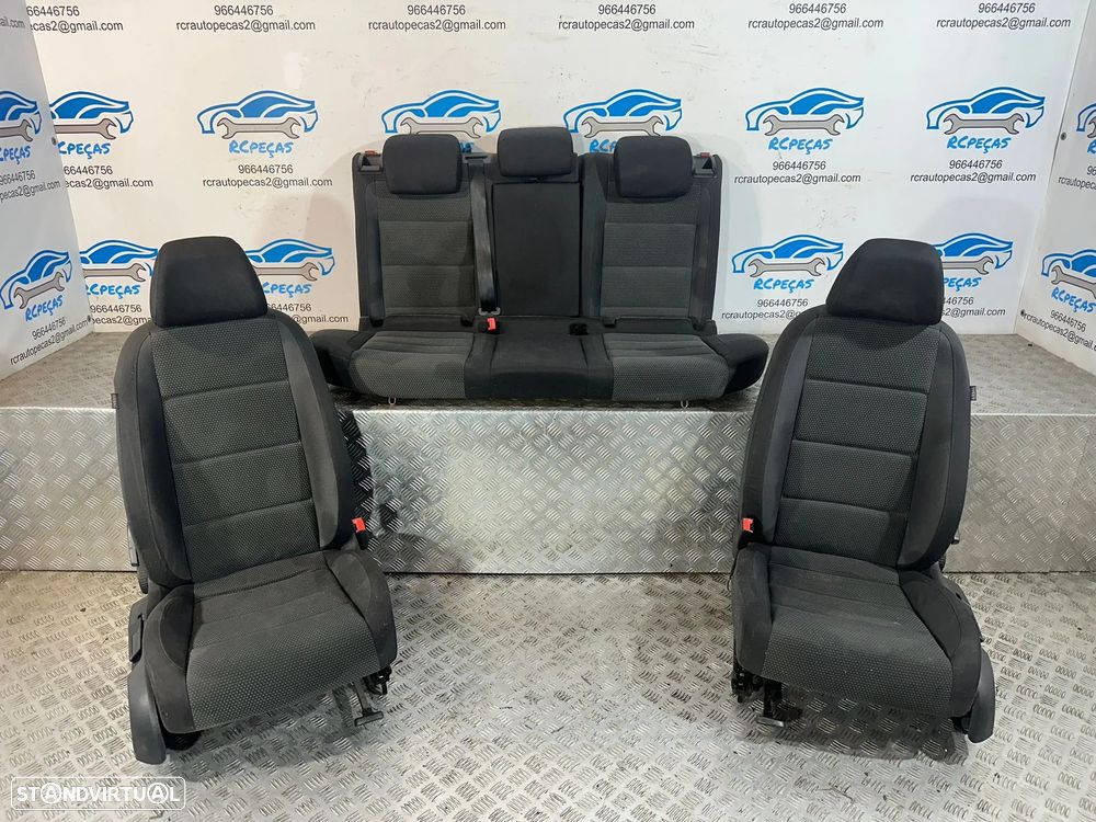.Conjunto Bancos Tecido Frente Frontais Tras Traseiros Originais VW Volkswagen Golf 6 2008 a 2013 - 2