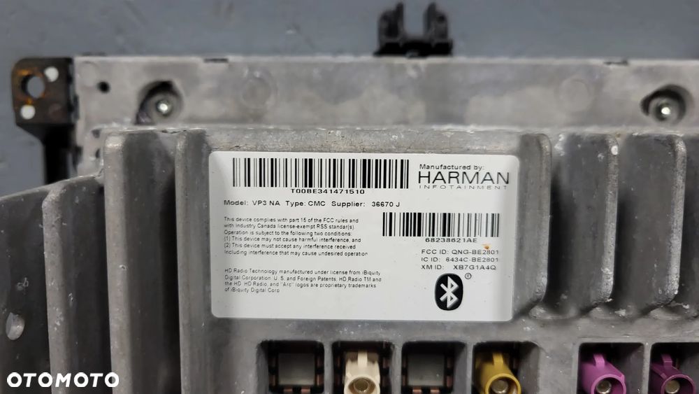 Wyświetlacz Radia GPS Jeep Cherokee KL 68238621AE - 5