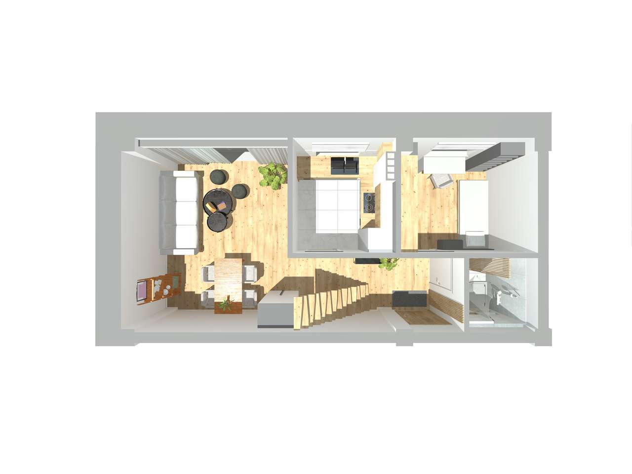 Armii Krajowej 8A - mieszkanie 3 pokoje- 69,41 m2 -dwupoziomowe, garaż