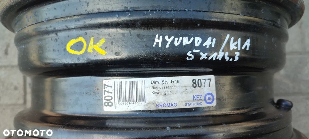 FELGA STALOWA 5x114,3 5.5Jx15 CALI ET47 HYUNDAI KIA 1 SZTUKA - 7