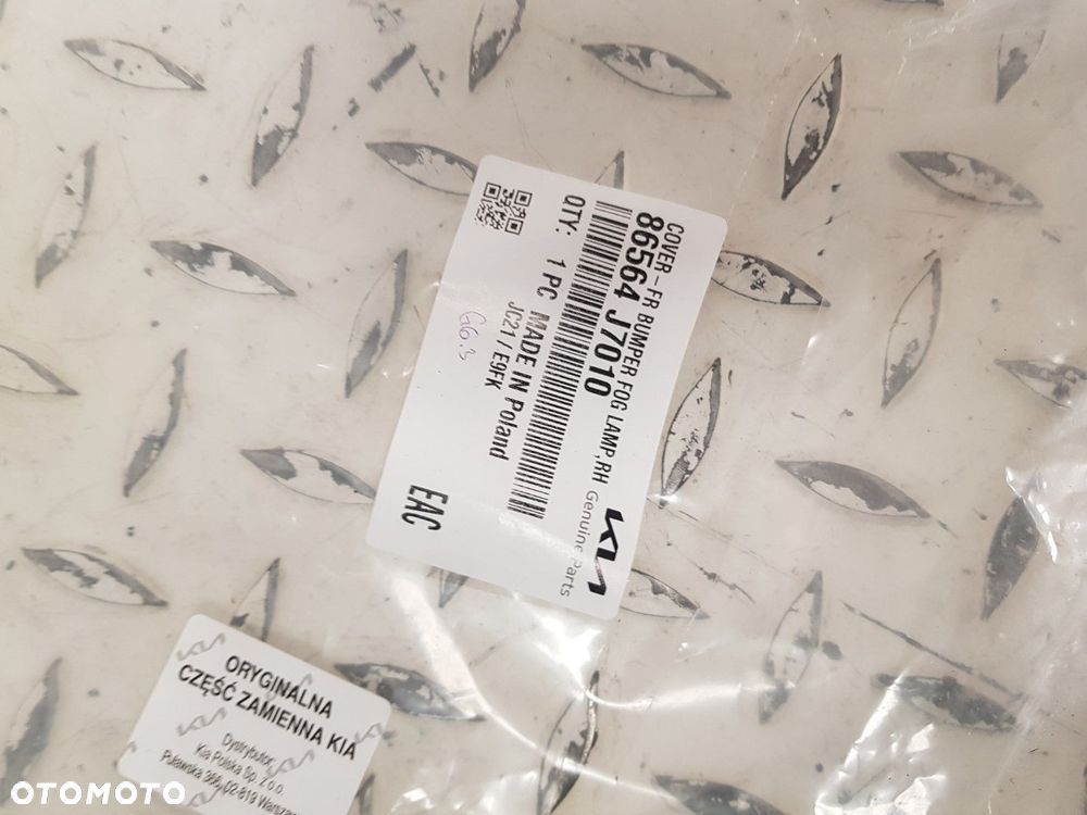 KIA CEED III 3 18-22  KRATKA ZDERZAKA PRAWA PRZÓD PRZEDNIA 86564J7010  86564J7010 - 5