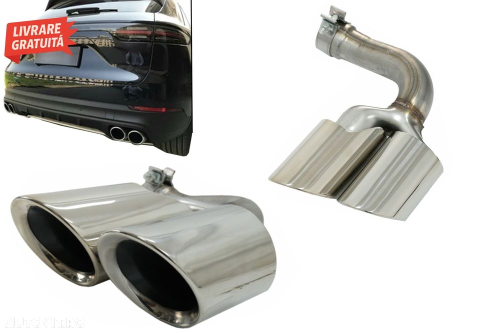 Ornamente Evacuare Porsche Cayenne 9Y0 SUV 3.0 (2018-up) Crom- livrare gratuita - 14
