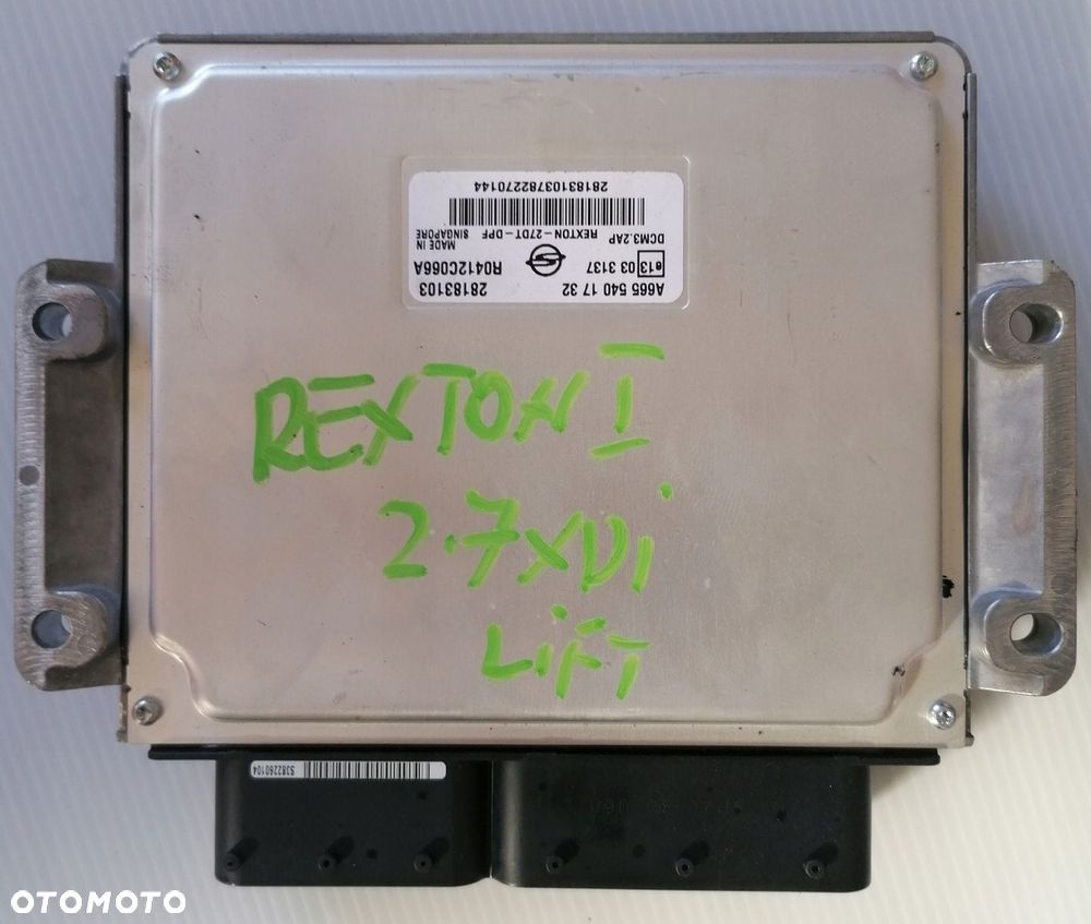 SSANGYONG REXTON I LIFT 2.7 XDI KOMPUTER STEROWNIK - 1