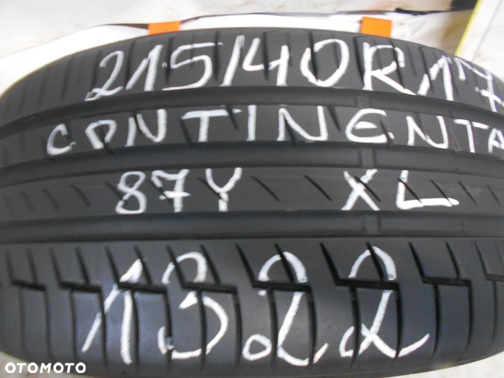 OPONA POJEDYNKA 215/40R17 CONTINENTAL PREMIUM CONTACT  6 XL DOT 1322 7.6MM - 1