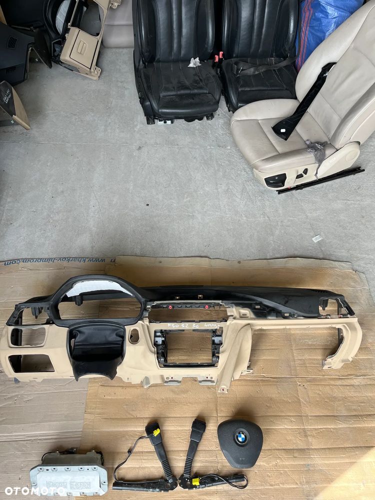 BMW 3 4 F30 F31 F32 F34 F36 DESKA ROZDZIELCZA KOKPIT KONSOLA ARIBAG NAPINACZE ORYGINAŁ KOMPLET - 3