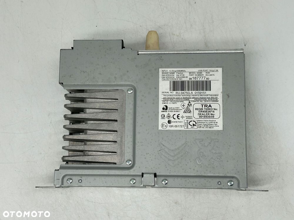 radioodtwarzacz stacja multimedialna peugeot expert 9818777780 - 2